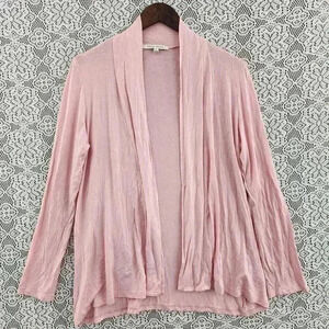 Lynn Ryan Rayon Stretched Open Front Women's Sweater Cardigan L